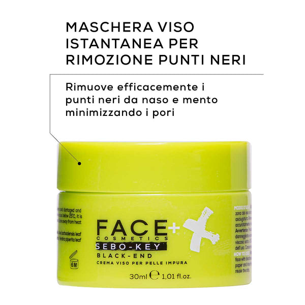 Carica l'immagine nel visualizzatore di Gallery, FACE + Sebo-Key Black End maschera viso Peel Off per punti neri
